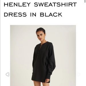 Marissa Webb So Uptight Henley Sweatshirt Dress